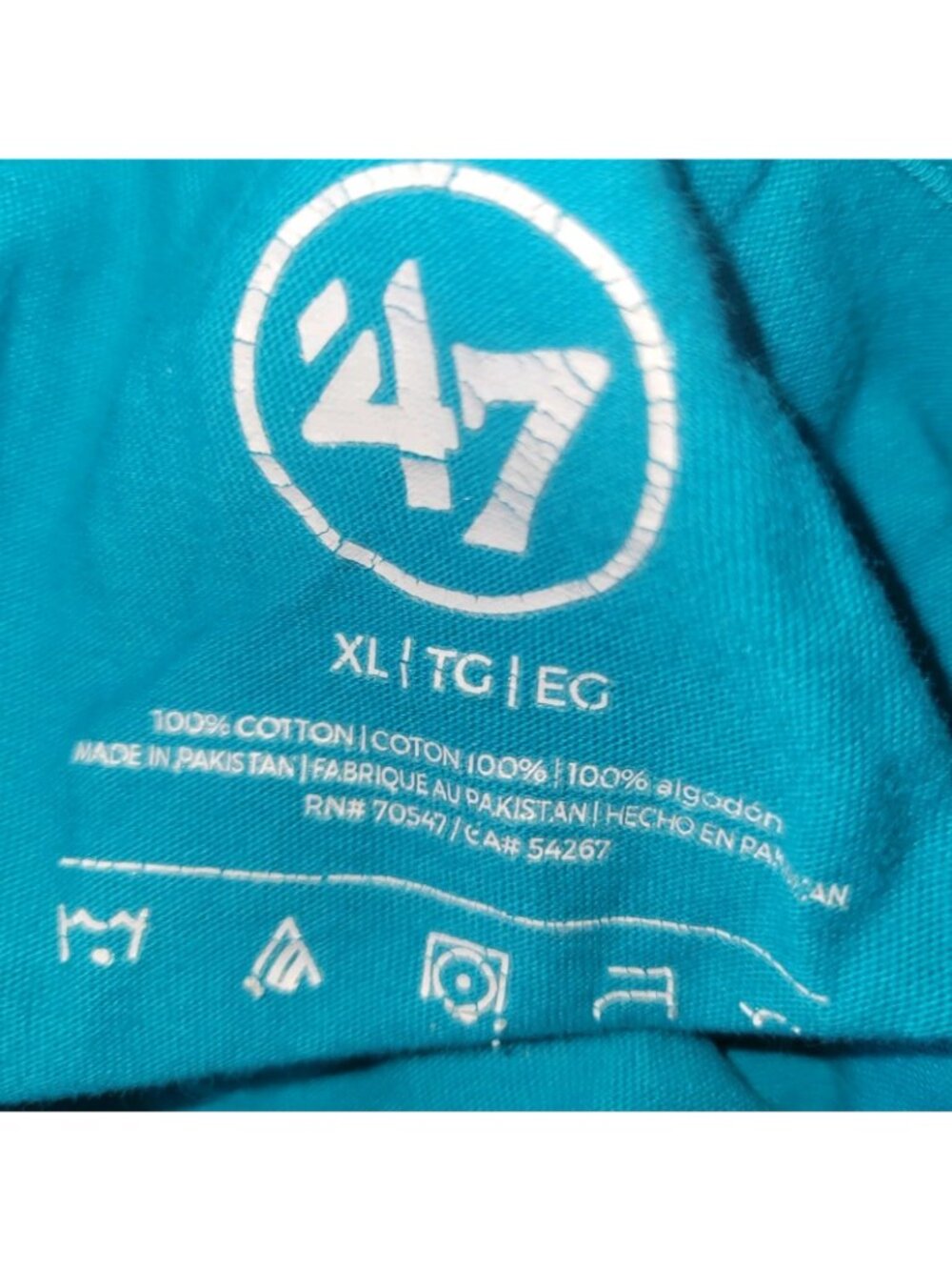 Miami Dolphins 47 Brand Aqua T-Shirt XL Youth Small Adult - Picture 5 of 5